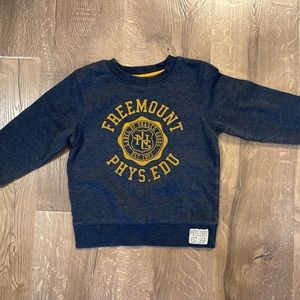 H&M blue and yellow athletic department sweatshirt size 2-4 years